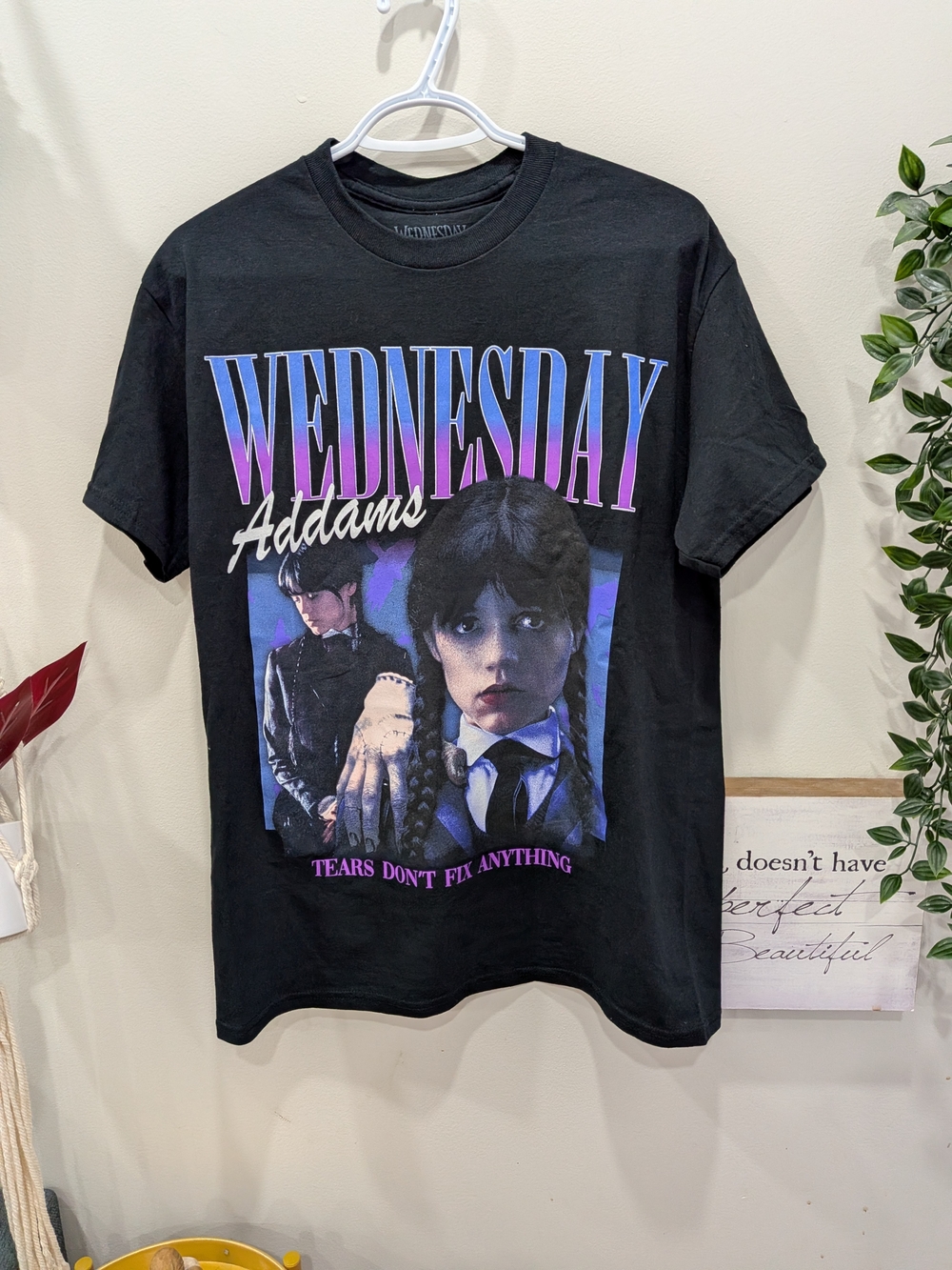 NWOT Wednesday Addams Unisex Black Graphic Tee